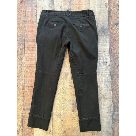 Ann Taylor LOFT Olive Green/Brown Cropped Riding Pants 6P Everyday - Picture 10 of 11